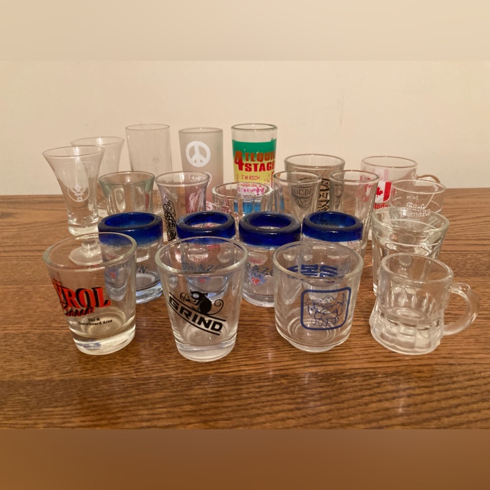 Collection of shot glasses